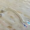 Swarovski crystal + teardrop, chain dangle statement earrings - Image 2