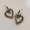Clear Rhinestone Open Heart Earrings - Image 2