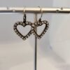 Clear Rhinestone Open Heart Earrings - Image 4