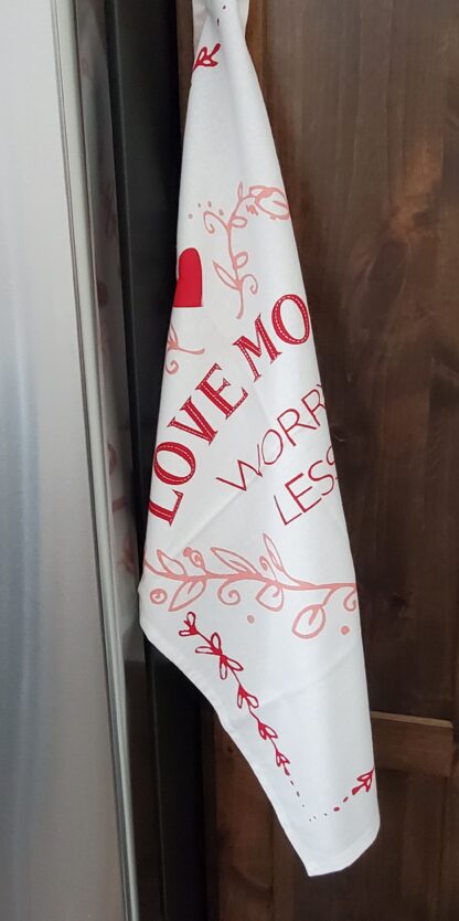 Love More Flour Sack Dishtowel - Image 2