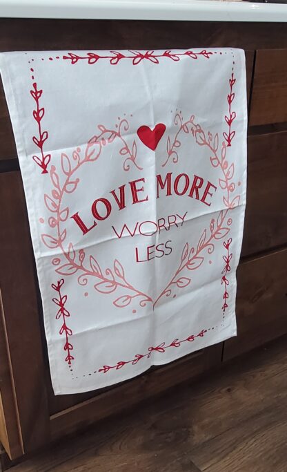 Love More Flour Sack Dishtowel - Image 3