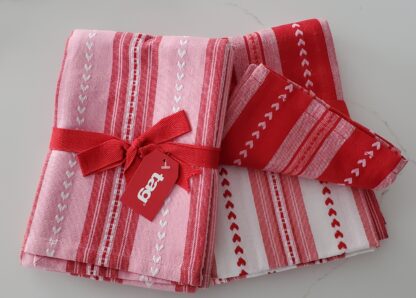 Set of 3 Dishtowels/Reds & Pink - Image 3