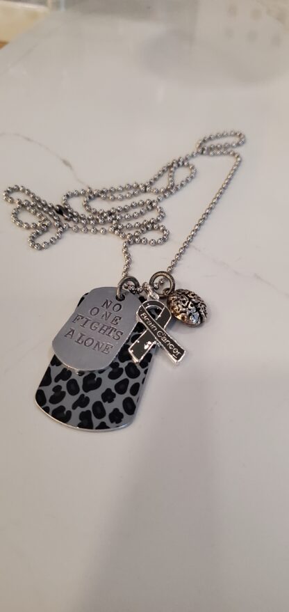 Brain Cancer Awareness Ballchain Necklace - Image 2