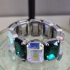 "Lucky" Genuine Crystal Stretch Statement Bracelet