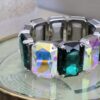 "Lucky" Genuine Crystal Stretch Statement Bracelet - Image 3