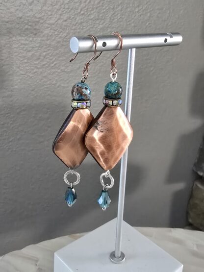 Copper Drop Earrings - Image 3