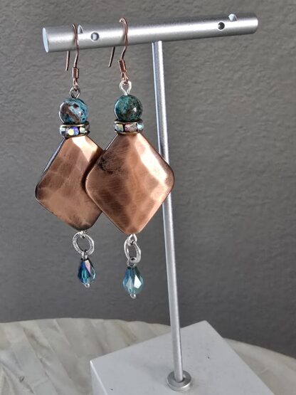 Copper Drop Earrings