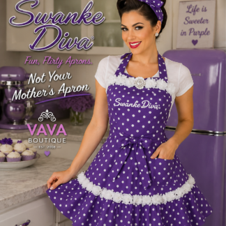 Swanke Diva®Apron | Purple Polka Dottie