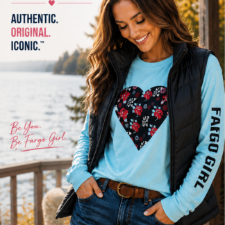 Fargo Girl® Signature Dakota Rose Heart Long Sleeve Tee