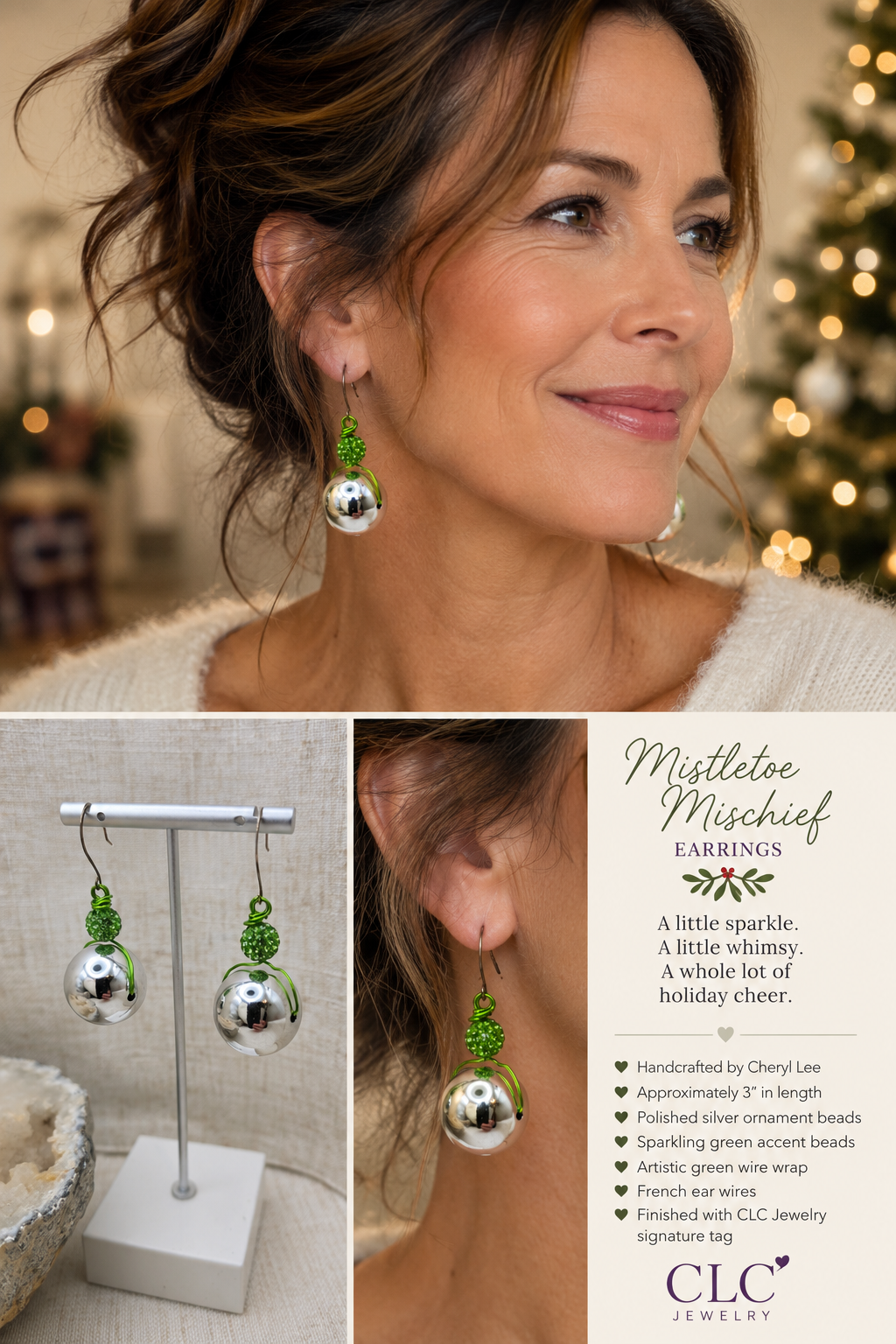 Mistletoe Mischief Earrings | CLC Jewelry - Image 2