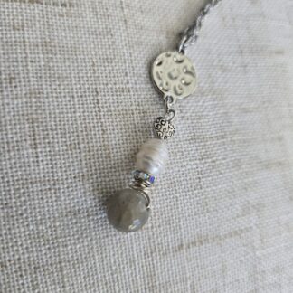 Silver Moon & Pearl Necklace | CLC Jewelry